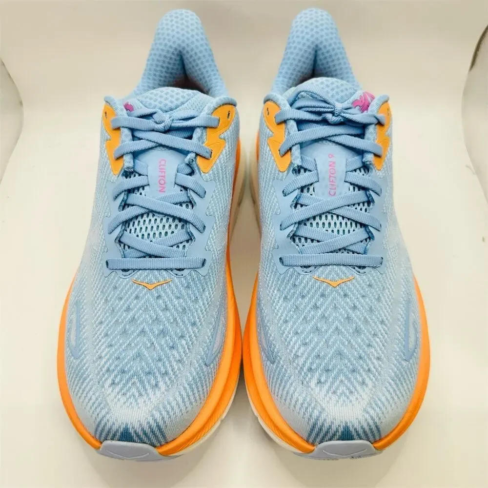 HOKA Clifton 9 Women's Running Shoes Airy Blue/Ice Water Size 8.5B w/ Box